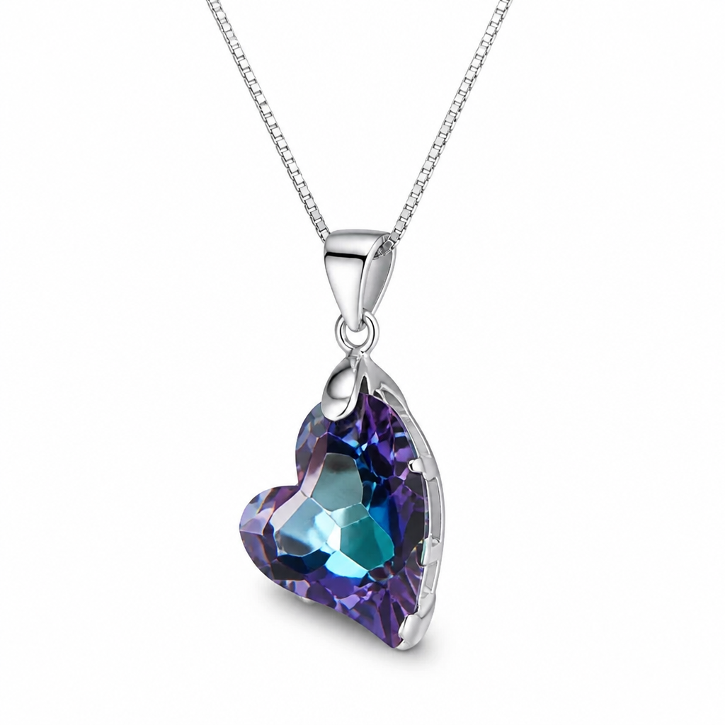 Collar Corazón Cristal Swarovski detalle