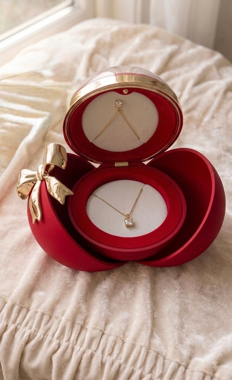 Set Esfera Joyero rojo detalle collar