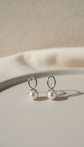 Pendientes de perla de Mallorca en plata de ley